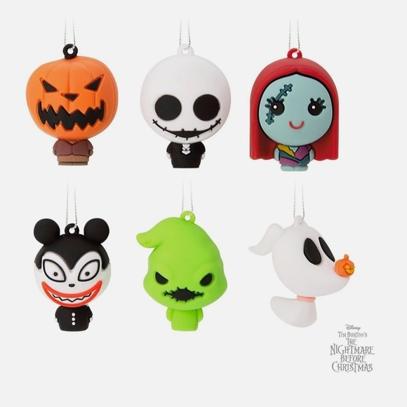 Nightmare Before Christmas Set Of 6 Hallmark Mini Ornaments - Picture 3 of 11
